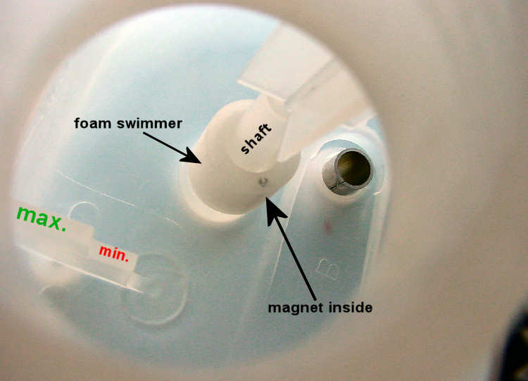 markings and swimmer with magnet